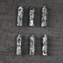 Single Tip Hexagonal Crystal Point Natural Stone Healing Wand 32mm Length 8mm Diameter Polished Mineral Specimen for Collection or Display One Size