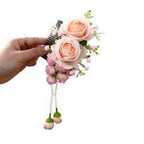 Sweet Thailand Flower Hairpin Tassel Thai Hair Accessories Wedding Bride Accessories  Female Style6