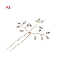 Beautiful Gold Prom  Jewelry Accessories Pearl Hair Pin  Bridal Clips Bridesmaid Tiara Hairpins 3