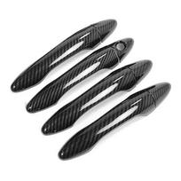 For Kia Optima K5 2011-2015 Smart Car Carbon Fiber Style Exterior Door Handle Moulding Cover Trim Sticker Decor Auto Accessories gray