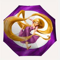 1pc Tangled Rapunzel Automatic Folding Umbrella: Compact 8-rib Design  Outdoor, Casual Accessory,  Durable Canopy