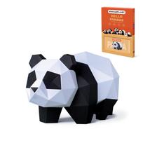 ORIGAMIPLANET 3D Origami Popieriaus modeliavimo rinkinys Panda Linksmas Pasidaryk pats 3D Panda Popieriaus meno modelis paaugliams Lengvas rankų darbo gyvūno figūrėlės skulptūros dovanų rinkinys