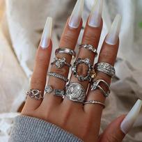 New Rhinestone Fox Ring Fashion Open Joint Ring for Women one size(US size 6-13)
