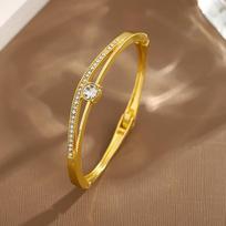 Spring and Autumn New Versatile Bracelet High-end Micro-encrusted Zircon Temperament Bracelet one size(17-20cm)