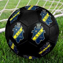 FC AIK Size 5 Soccer Ball, Machine-Stitched PVC, Durable & High Bounce, All Ages Fit, fan merchandise, matches & outdoor use.