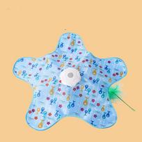 Hot Selling Eco-Friendly Boredom Buster 2-in-1 Hide Seek Game Cartoon Fashion Dog Cat Toy Concealed Feathers Motion Toy (Sky Blue,62cm) dangaus mėlyna spalva