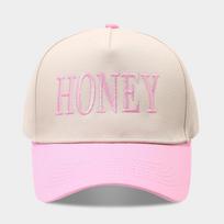 Trucker Hat - Unisex HONEY Color-Block Baseball Cap, Trendy Outdoor Adjustable Casual Visor Hat, Face-Slimming