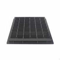 Baseino drenažo grotelės su plyšiais, raštuotas kvadratinis dangtis tvenkiniui 1031 Baltas 250x250mm 1031 Black 250x250mm black