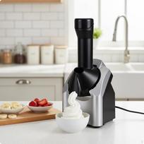 Namų gamybos ledų gaminimo aparatas, desertų automatinis prietaisas, lengvai valomas, maisto prietaisas Silver Black Ice Cream Maker-eu