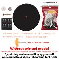 Bambu Lab/Creality/ELEGOO/ANYCUBIC/EasyThreed Anti-Vibration Anti-Slip Anti-Shock Dust-proof Rubber Foot Pad for 3D Printers Bambu Lab