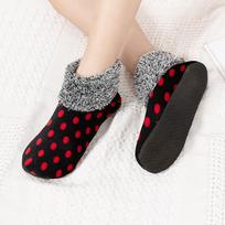 Polka Dot Thigh-high Socks One Size juoda