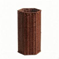 Imituoto rotango skėčių stovas, lazdyno rudumo, pintinio stiliaus, geležies rėmo, universalus Hexagon Bucket