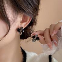 Black Cubic Zirconia Earrings Fashionable Luxurious Classic Elegant Designed Special Earrings Women's Parties Jewelry Gifts