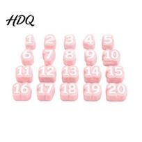 Pencil Toppers for Classroom 20 Pcs 1-20 Numbered Toppers Reusable Organization Labels Student Numbering System Tools Teachers Tracking Markers Clip šviesiai rausvos spalvos