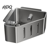 Quick Dry Sponge Holder Sink Filter Rack with Suction Cups for Kitchen Excellent Drainage Compact Storage Box Rustproof Carbon Steel Multi-Functional 1pc