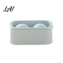 Ice Cube Tray with Bin Lid Easy Release Flexible Mold Mold Odor-Free S mėlyna