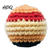 Adults Footbag Handmade Knitted Sack Outdoor Play Multicolored Crochet Bag Woven Lightweight F