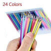 Watercolor Brushes Drawing Office & School Glitter Pen Gel refills Marker Pencil Refills 24 Colors