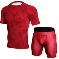 2Pcs Men's Workout Sportwear Quick-drying Underwear Running High Elastic Moisture Wicking Tights XL pilka
