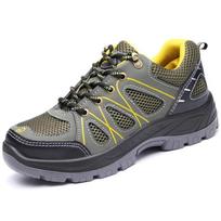 Oulylan Anti Odor Breathable Labor Shoes Outdoor Anti Smashing Safety Boots Anti Puncture Work Boot Men Non-slip Lace Up Sneaker 38
