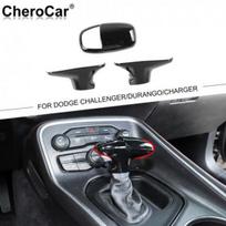 3x Pavarų perjungimo rankenėlės dekoratyvinis apdailos dangtelis Dodge Challenger 15+/Durango 18+