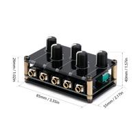 Mini Stereo 4-Channel Passive Mixer Audio Mixer 4 Audio Input to 1 Output Ultra Compact 4-in-1-out Passive Mixer Module juoda