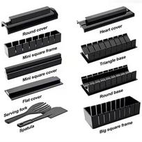 WIKHOSTAR 10 Pcs/Set DIY Sushi Making Kit Roll Sushi Maker Rice Roll Mold Kitchen Sushi Tools Japanese Sushi Cooking Tools Kitchen Tools