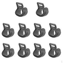 10 vnt. Kempingo markizės palapinės plastikinės 10mm-13mm strypams Juodos