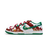 Nike Dunk Abrasion Resistant Breathable Abrasion Resistant Breathable Low top Skateboard Shoes Women's Red Green FB9109-114(Team1704-) 36