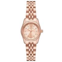 Michael Kors MK4739 Lexington Rausvo aukso ciferblato moteriškas laikrodis 26mm ryškiai rožinė