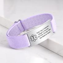 Medicininis įspėjimo apyrankė vyrams moterims, personalizuotas nerūdijančio plieno elastinės juostelės apyrankė, dovanos šeimai seneliams pacientui custom 1 side&11-21CM gray