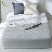 Iris Ohyama Cooling Fitted Integrated Box Cool Summer Bedding Sheet, Sheet, Semi-Double Size, BXP-NPEPS5-SD, Gray, pilka spalva