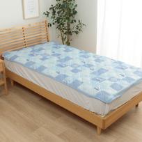 IKEHIKO Bedding Cooling Touch Fitted Sheet Pad Patch Cat Design Blue 140 x 200 cm Double Size Cat Design Cool and Refreshing Suitable for Summer and mėlyna
