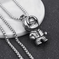 Madingas animacinis žmogaus-roboto personažas Titano plieno vyriškas karoliai Japoniški ir Korėjietiški papuošalai 50CM(Necklace Size)