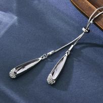 Drop-shaped Crystal Long Adjustable Tassel Light Luxury Style Pendant Necklace 60CM(Necklace Long)