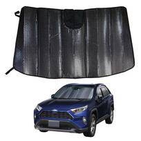 Cretom Sunshade for Front SA346 Vehicle-Specific [RAV4 2019.4~] Carbon/Silver