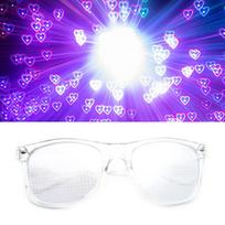 Spectacles Fashion Prom Heart Effect Glasses Eyewear Accessories Women Sunglasses Night PC Glasses skaidri