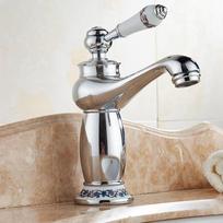 Contemporary Brushed Brass Mixer Tap, Deck Mount Single Handle Bathroom Basin Faucet with Ceramic Cartridge & Water Saving (as the picture,Brass)