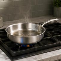316 Stainless Skillet No Coating Steel Frying Pan Thickened Body Nonstick Fry 20CM 26CM 201 Uncoated
