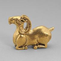 Durable Brass Goat Miniature Figurine Animal Art Sculpture Small Tabletop Decor for Bedroom Shelf Office Desktop Souvenir Onesize