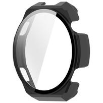 Grūdintas Stiklas+Kietas PC Dėklas Amazfit Balance 3 Ekranui Apsaugoti Anti-scratch Pilnas Dangtelis Apsauginis Korpusas Bamperio Rėmelis juoda