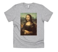 Ron Swanson Mona Lisa T-shirt Tee Funny Parks and Rec Recreation Gift Joke Retro S