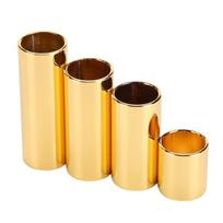 4PCS Golden Color Guitar Slide Metal Electric Guitar Slide Durable Bass Slide  For Electric Guitar
