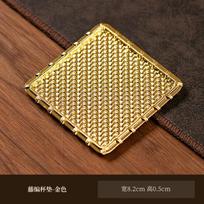 Square Woven Rattan Style Coaster Heat Insulation Pad for Tea Cups Japanese Style Enamel Tea Set Accessories One Size