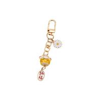 Charms Bag Pendant Lucky Cat Keychain Maneki Neko Trinkets Mobile Phone Straps Mobile Phone Lanyard yellow