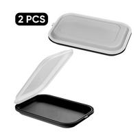 2PCS Silicone Prepare Dishes Divided Box Reusable Frozen Meat Packaging Box  Cheese juoda