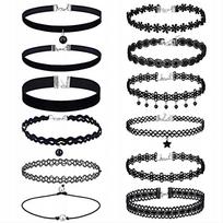 Classic Choker Necklace Tattoo Set Set Of 12 Pieces Various Designs