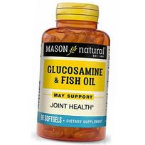 Gliukozaminas ir žuvų taukai, Glucosamine & Fish Oil, Mason Natural 90 minkštųjų kapsulių (03529001) 90softgels