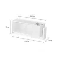 Bathroom Shelves Wall Mount Toothbrush Toothpaste Holder Suction Cup Storage Rack Toiletries Organizer Accessories balta