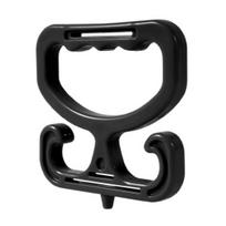1/2 vnt. bakalėjos maišelių nešiklis, pirkinių maišelių rankenos, ergonomiškas dizainas, patogus sukibimas, bakalėjos maišelių laikiklis, nešimo rankenos 1pc juoda